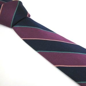 Vtg ROBERT TALBOTT Tie Argyle & Sutherland Stripe